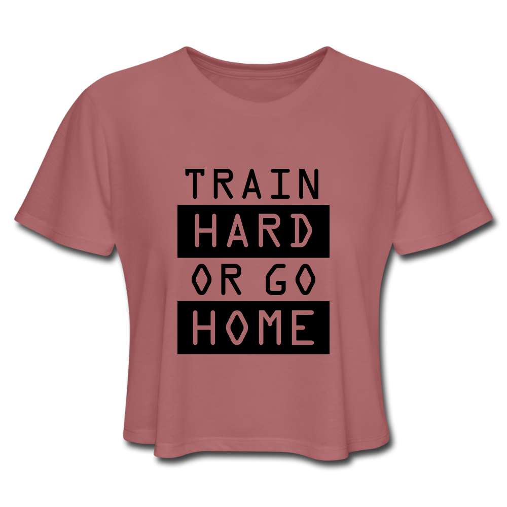 Women's Cropped T-Shirt - mauve