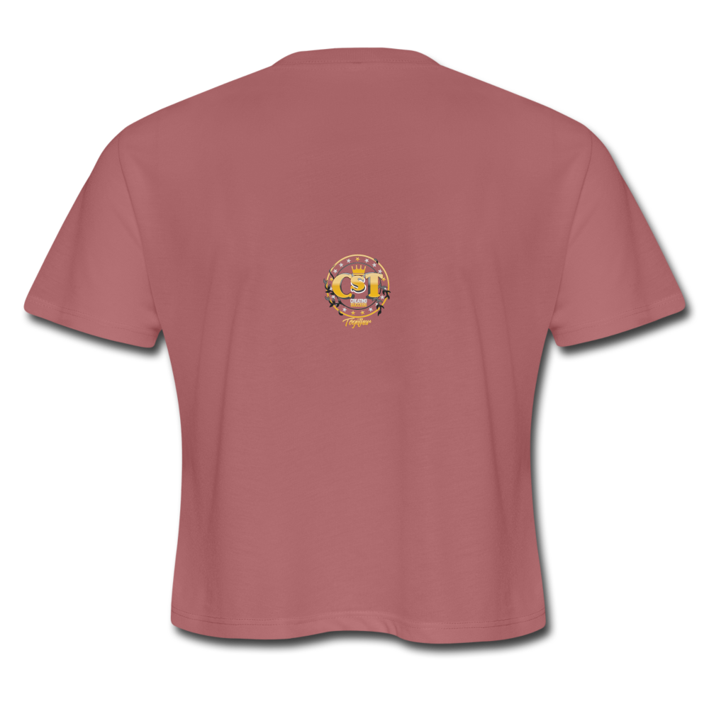 Women's Cropped T-Shirt - mauve