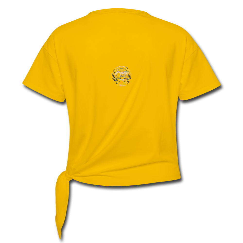 Women's Knotted T-Shirt - sun yellow